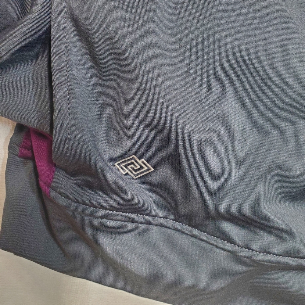 Zelos Gray and Purple Zip-Up Hoodie Size 0X - Picture 5 of 8